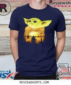 Baby Yoda Sunset Tee Shirt