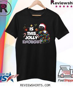 Black Cat Is This Jolly Enough Christmas 2020 Tee Shirt