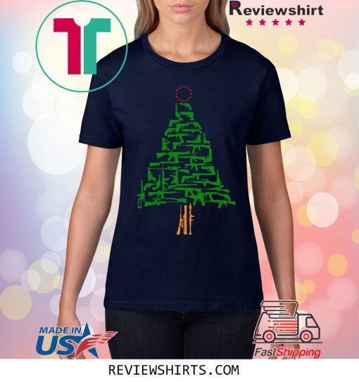 Guns Christmas Tree Funny T-Shirt