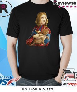 Heroine With An Cat Captain Marvel T-Shirt