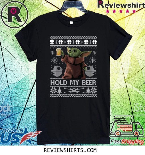 Hold My Beer Baby Yoda Christmas Xmas T-Shirt