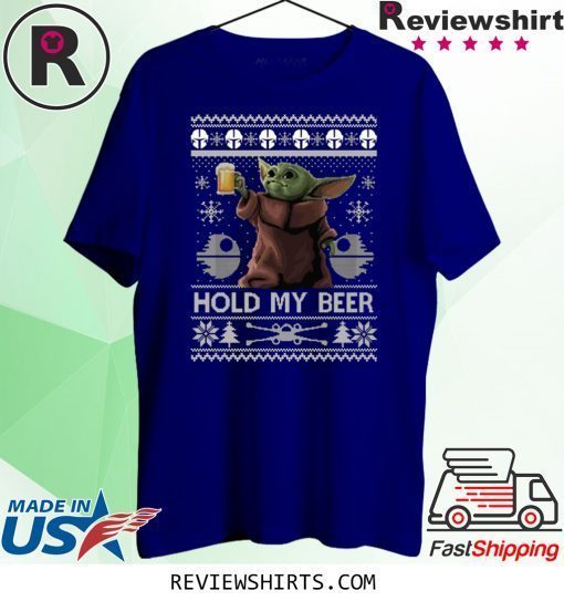Hold My Beer Baby Yoda Christmas Xmas T-Shirt