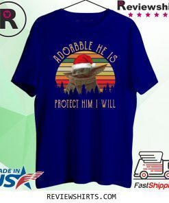 Vintage Baby Adorable He Is Protect Him I Will Tee Shirt
