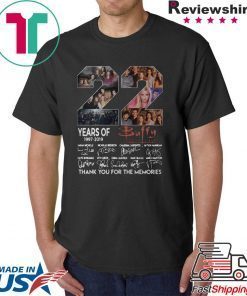 22 years of Buffy 1997 2019 thank you for the memories signature Gift T-Shirt