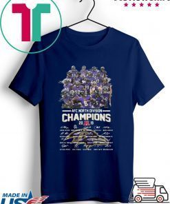 AFC North Devision Champions 2019 Signatures Gift T-Shirt