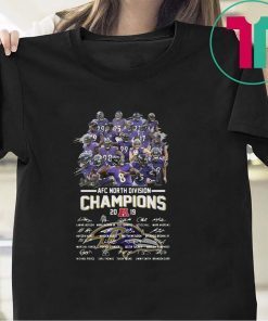 AFC North Devision Champions 2019 Signatures Gift T-Shirt