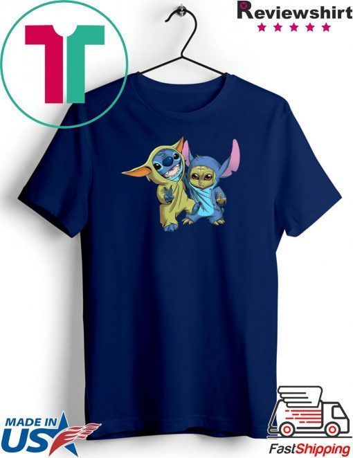 Baby Stitch and Baby Yoda Gift T-Shirt