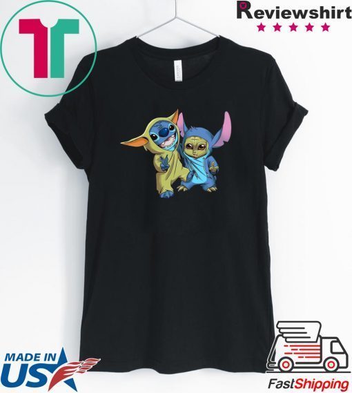 Baby Stitch and Baby Yoda Gift T-Shirt