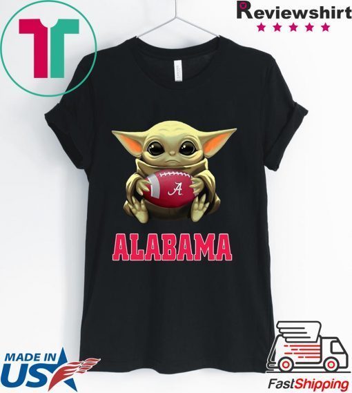 Baby Yoda Alabama Crimson Tide football Gift T-Shirt