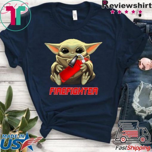 Baby Yoda And Firefighter Gift T-Shirt