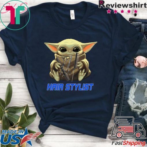 Baby Yoda And Hair Stylist Gift T-Shirt