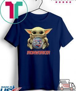 Baby Yoda And Ironworker Logo Gift T-Shirt
