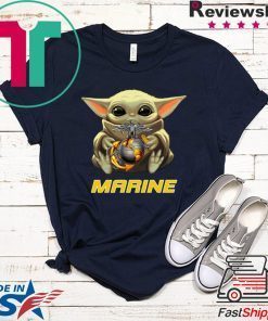 Baby Yoda And Marine Gift T-Shirt