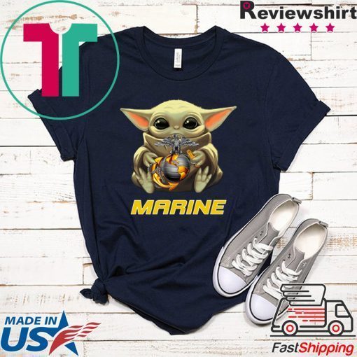 Baby Yoda And Marine Gift T-Shirt