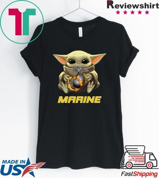 Baby Yoda And Marine Gift T-Shirt