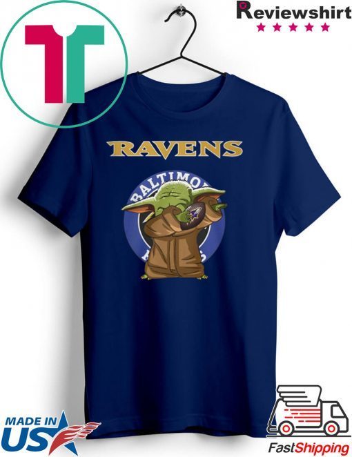 Baby Yoda Baltimore Ravens Logo Gift T-Shirt