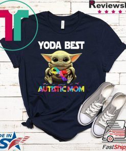 Baby Yoda Best Autistic Mom Gift T-Shirt