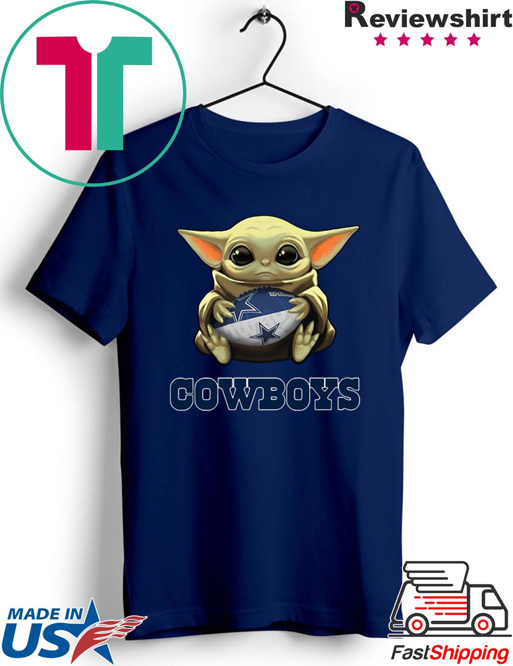 Baby Yoda Dallas Cowboys Gift T-Shirt - Breaktshirt