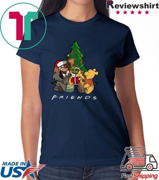 Baby Yoda Gizmo and Pooh Christmas Tree Tee Shirts