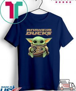 Baby Yoda Hug Anaheim Ducks Gift T-Shirt