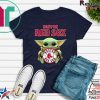 Baby Yoda Hug Boston RedSox Logo Gift T-Shirt