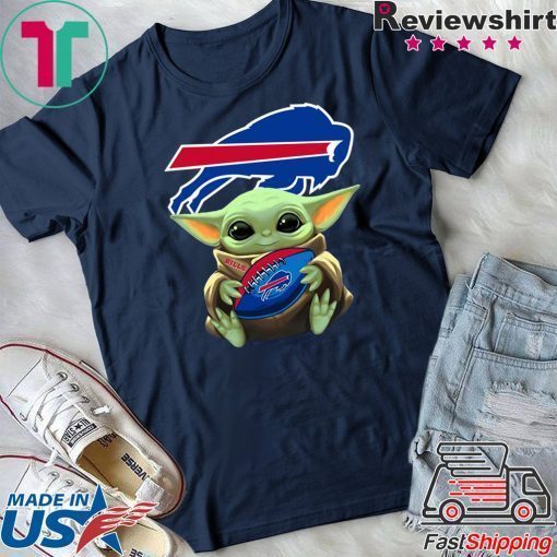 Baby Yoda Hug Buffalo Bills Gift T-Shirt