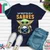Baby Yoda Hug Buffalo Sabres Logo Gift T-Shirts