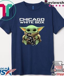 Baby Yoda Hug Chicago White Sox Logo Gift T-Shirt