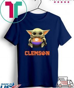 Baby Yoda Hug Clemson Ball Gift T-Shirt