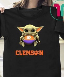 Baby Yoda Hug Clemson Ball Gift T-Shirt