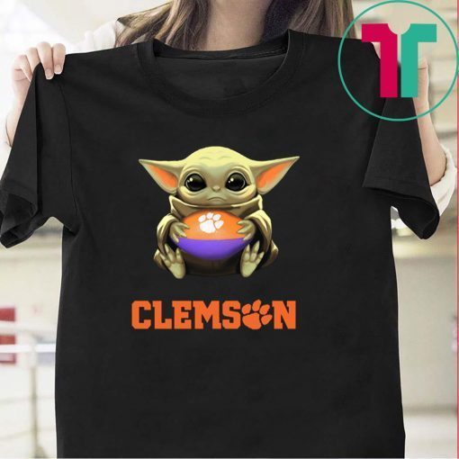 Baby Yoda Hug Clemson Ball Gift T-Shirt