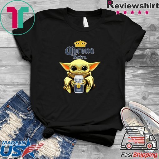 Baby Yoda Hug Corona Extra Beer Gift T-Shirt