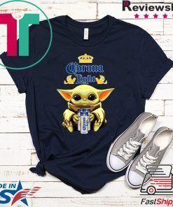 Baby Yoda Hug Corona Light Beer Gift T-Shirt