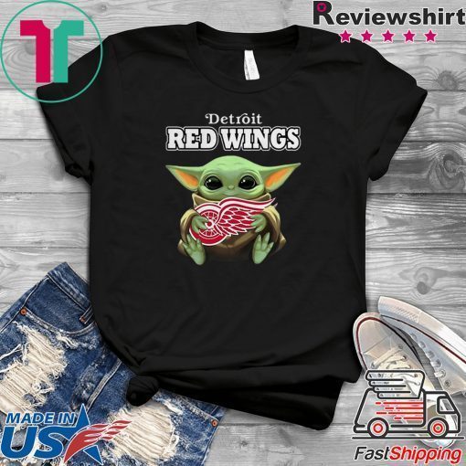 Baby Yoda Hug Detroit Red Wings 2020 T-Shirt