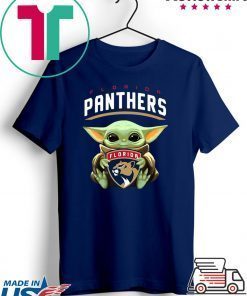Baby Yoda Hug Florida Panthers Gift T-Shirt