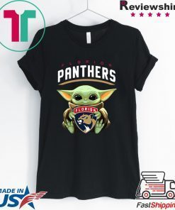 Baby Yoda Hug Florida Panthers Gift T-Shirt