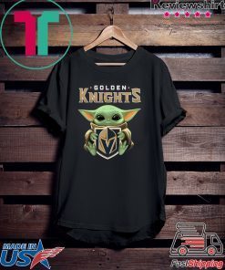 Baby Yoda Hug Golden Knights Gift T-Shirt