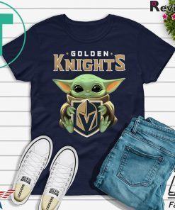 Baby Yoda Hug Golden Knights original T-Shirt