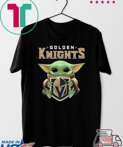 Baby Yoda Hug Golden Knights original T-Shirt