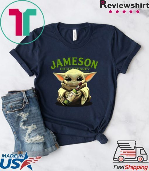 Baby Yoda Hug Jameson Irish Whiskey Gift T-Shirt