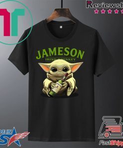 Baby Yoda Hug Jameson Irish Whiskey Gift T-Shirt