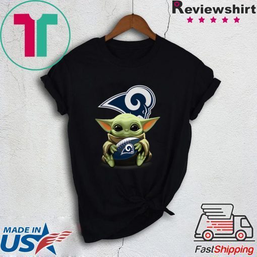 Baby Yoda Hug Los Angeles Rams Offcial T-Shirt