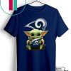 Baby Yoda Hug Los Angeles Rams Offcial T-Shirt