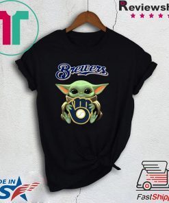 Baby Yoda Hug Milwaukee Brewers Shirt