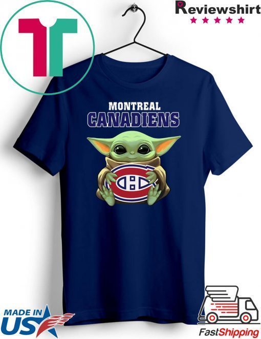 Baby Yoda Hug Montreal Canadiens Gift T-Shirt