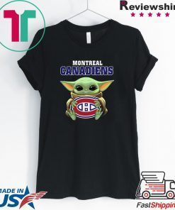 Baby Yoda Hug Montreal Canadiens Gift T-Shirt