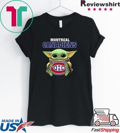 Baby Yoda Hug Montreal Canadiens Gift T-Shirt