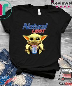 Baby Yoda Hug Natural Light Beer Gift T-Shirt