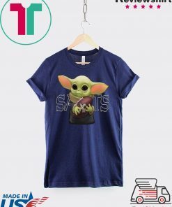 Baby Yoda Hug New Orleans Saints Gift T-Shirt