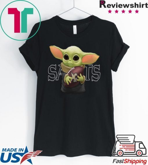 Baby Yoda Hug New Orleans Saints Gift T-Shirt